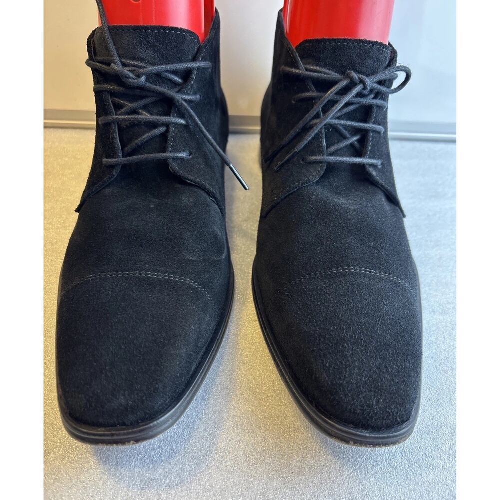 Minelli Black Suede Round Toe Lace Boots Men's Size 42 US 9